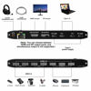 Picture of Type-C KVM Switch 8K@60Hz,Dual Monitor KVM Switches for 2PC Share 1 HDMI or 1 DP Out Single Monitor and Keyboard Mouse+AUX Audio Out with RJ45 Port for 2PC