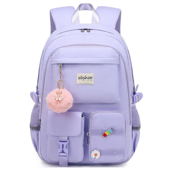 Picture of abshoo Big Student Laptop Backpack For College Women Middle High School Teen Girls Bookbag Travel Daypack (Purple)