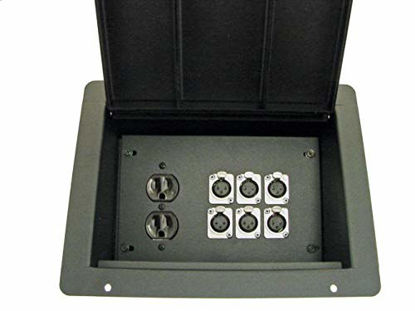 Picture of usbargainsound ProCraft Pro Audio Recessed Floor Pocket Box AC Duplex 6 XLR/Channels Any Config