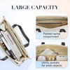 Picture of Missnine Laptop Tote Bag Canvas Laptop Bag 15.6 inch Work Shoulder Bags Casual Briefcase Handbag for Travel, Office, College
