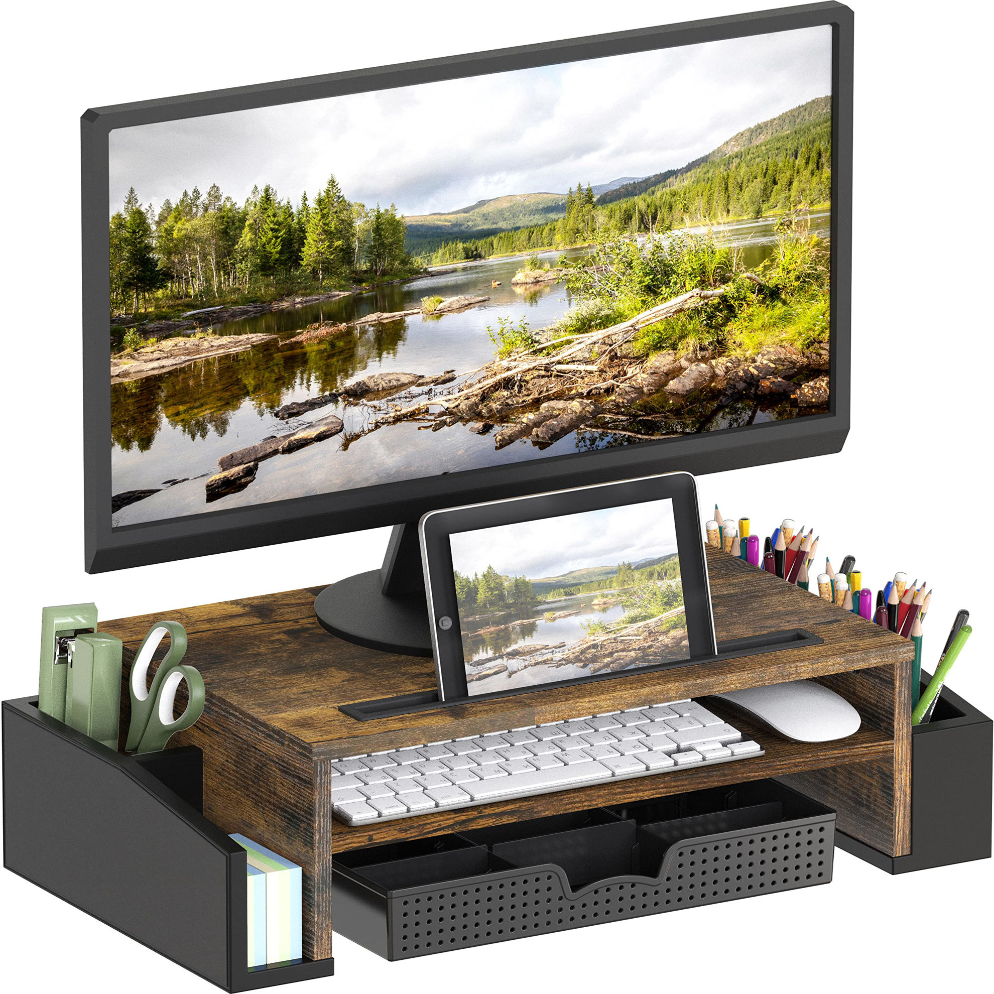 GetUSCart- Simple Houseware Desk Monitor Stand Riser with Adjustable ...