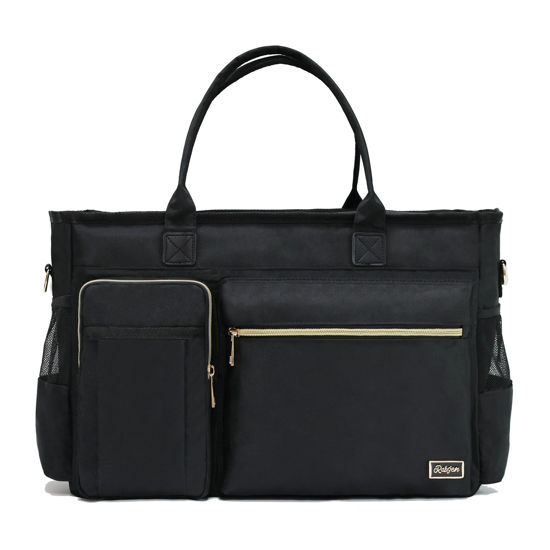 Picture of Laptop Tote Bag, Middle Size Computer Messenger Teacher Bag with 15.6'' Padded Laptop Sleeve