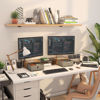 Picture of WESTREE Dual Monitor Stand Riser with Two Drawers, Extra Large Storage for 2 Monitors, Desktop Oraganizer Computer,Laptop,Screen,Printer,TV