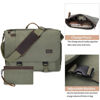 Picture of Nerlion Messenger Bag for Men 17-17.3 Inch Laptop Bag Canvas Water-resistant Computer Bag Shoulder Bag Work Briefcase Bookbag for College (Green)