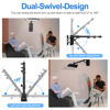 Picture of EMART Ring Light Wall Mount Boom Arm, Adjustable 42in/106cm Wall Mounted Overhead Light Stand, 180°Rotation Heavy Duty Triangle Bracket Mounting Bar for Camera, Photography Lighting, Barber Led Lamp