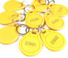 Picture of Quentin 100pcs Thin 26 Bit Proximity Key Fobs Weigand Prox Keyfobs Compatable with ISOProx 1386 1326 H10301 Format Readers. Works with The vast Majority of Access Control Systems(Yellow)