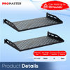 Picture of ThePromaster Server Vented Shelf - 2-Pack 19 Inches, 10'' Deep, 1U Universal Integration Server Vented Rack Mounting Tray For Good Airflow, Cantilever Mount, Device and Equipment Wall Mounting - Black