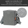 Picture of svatin Mini SLR Camera Insert Bag,Shockproof &Pressure-proof Dual Opening Camera Lens Cube Case Bag,Digital DSLR Mirrorless Cameras Accessories Storage Pouch Compatible for Canon,Sony,Fuji (XXS Gray)