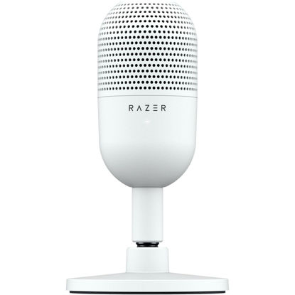 Picture of Razer Seiren V3 Mini USB Microphone: Condenser Mic - Supercardioid Pickup Pattern - Tap-to-Mute Sensor with LED Indicator - Shock Absorber - Ultra Compact - PC, Discord, OBS Studio, XSplit - White