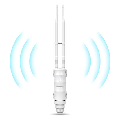 Picture of Outdoor WiFi Access Point,WAVLINK WiFi Router Extender,AC600 High Power Dual Band 2.4+5G Wireless Router/AP/Wi-Fi Range Extender 3 in 1 Weatherproof with PoE for Courtyard,RV,Campsite