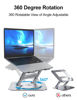 Picture of MCHOSE Laptop Stand for Desk, 360 Rotating Base Aluminum Computer Stand Ergonomic Laptop Riser Notebook Holder Fits up to 17-Inch Laptop, Silver