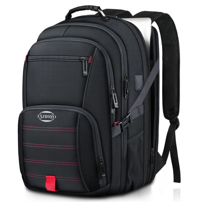 Picture of tazbuzo Travel Backpack, Extra Large Backpack, 50L Laptop Backpack for Men, Big Backpack, Water Resistant TSA Approved Business Work College School Computer Bag with USB Port, Fits 17 Inch Laptops