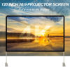 Picture of Abdtech Portable Outdoor Movie Screen, 120 inch 3D Projector Screen Frame Foldable Movie Screen for Projectors Enjoy Outdoor Film Movie Night with Carrying Bag for Indoor Outdoor Home Theater Camping