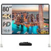 Picture of Projector Screen with Stand 80 inch Portable Projection Screen 16:9 4K HD Projections Movies Screen with Carry Bag for Indoor Outdoor Home Theater Backyard Cinema Travel