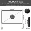 Picture of Projector Screen with Stand 80 inch Portable Projection Screen 16:9 4K HD Projections Movies Screen with Carry Bag for Indoor Outdoor Home Theater Backyard Cinema Travel