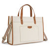 Picture of Missnine Laptop Tote Bag Canvas Laptop Bag 15.6 inch Work Shoulder Bags Casual Briefcase Handbag for Travel, Office, College
