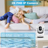 Picture of 2K Pan/Tilt Security Camera, WiFi Indoor Camera for Home Security with AI Motion Detection, Baby/Pet Camera with Phone App, Color Night Vision, 2-Way Audio, 24/7, Siren, TF/Cloud Storage - 2 Pack