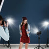 Picture of 3 Packs 70 LED Video Light with Adjustable Tripod Stand/Color Filters, Obeamiu 5600K USB Studio Lighting Kit for Tablet/Low Angle Shooting, Collection Portrait YouTube Photography