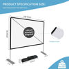 Picture of SKERELL 120 inch Portable Projection Screen with Stand, 16:9, 160° Wide Viewing Angle, Aluminum & Polyester, Front & Rear Projection, Indoor & Outdoor, Includes Carry Bag