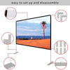 Picture of SKERELL 120 inch Portable Projection Screen with Stand, 16:9, 160° Wide Viewing Angle, Aluminum & Polyester, Front & Rear Projection, Indoor & Outdoor, Includes Carry Bag