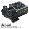 Picture of Segotep 650W 80 Plus Gold Certified Non-Modular ATX Power Supply with 6+2 Pin Connectors PFC Protection and RoHS Compliance, 120mm Silent Fan Gaming PSU GN-650 Black