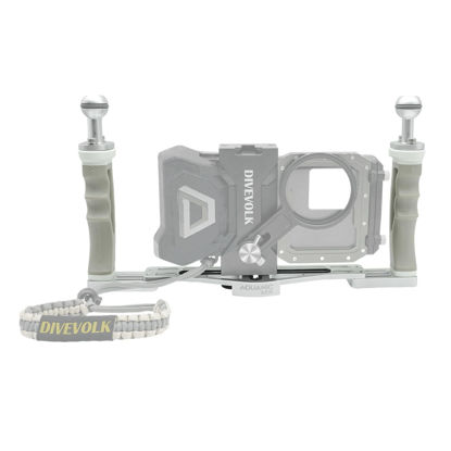 Picture of AQUANIC AS10 Underwater Camera Tray Handheld Stabilizer Tray Bracket for Camera Housing, Handle Aluminum Diving Grip for Gopro Divevolk, TG-5/6, RX100 V and Other Action Camera