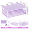 Picture of OPNICE Desk Organizers and Accessories, 2-Tier Computer Monitor Stand for Desk Organizer with Drawer and 2 Pen Holders, Office Desk Accessories Workspace Desktop Organizers for Office Supplies, Purple