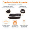 Picture of Amazon Basics Ergonomic Wireless Combo Full-Sized Keyboard with Palm Rest and Comfortable Right-Handed Mouse, 2.4 GHz Wireless USB Receiver, Compatible with PC, Laptop, Black