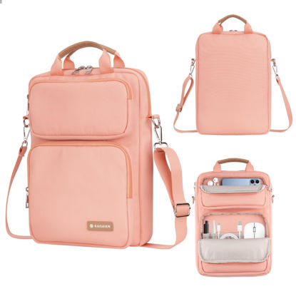 Picture of Kailaien 10-13 Inch Tablet Sleeve Bag, Ipad Bag for 13 In/11 In New iPad Pro M4 & 13 In Air M2 2024,iPad Pro 12.9 M2&M1,Ipad 10.9,Galaxy Tab S8+/S9+ 12.4,With removable shoulder strap (Pink)
