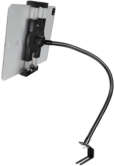 Picture of Phichy Car/Truck Seat Rail Tablet Mount Holder for 4.7-12.9" Phone & iPad - Adjustable Gooseneck Tablet Holder for Car or Vehicle Floor, Compatible with iPad Pro/Air/Mini, Galaxy Tab, iPhone, Tablets