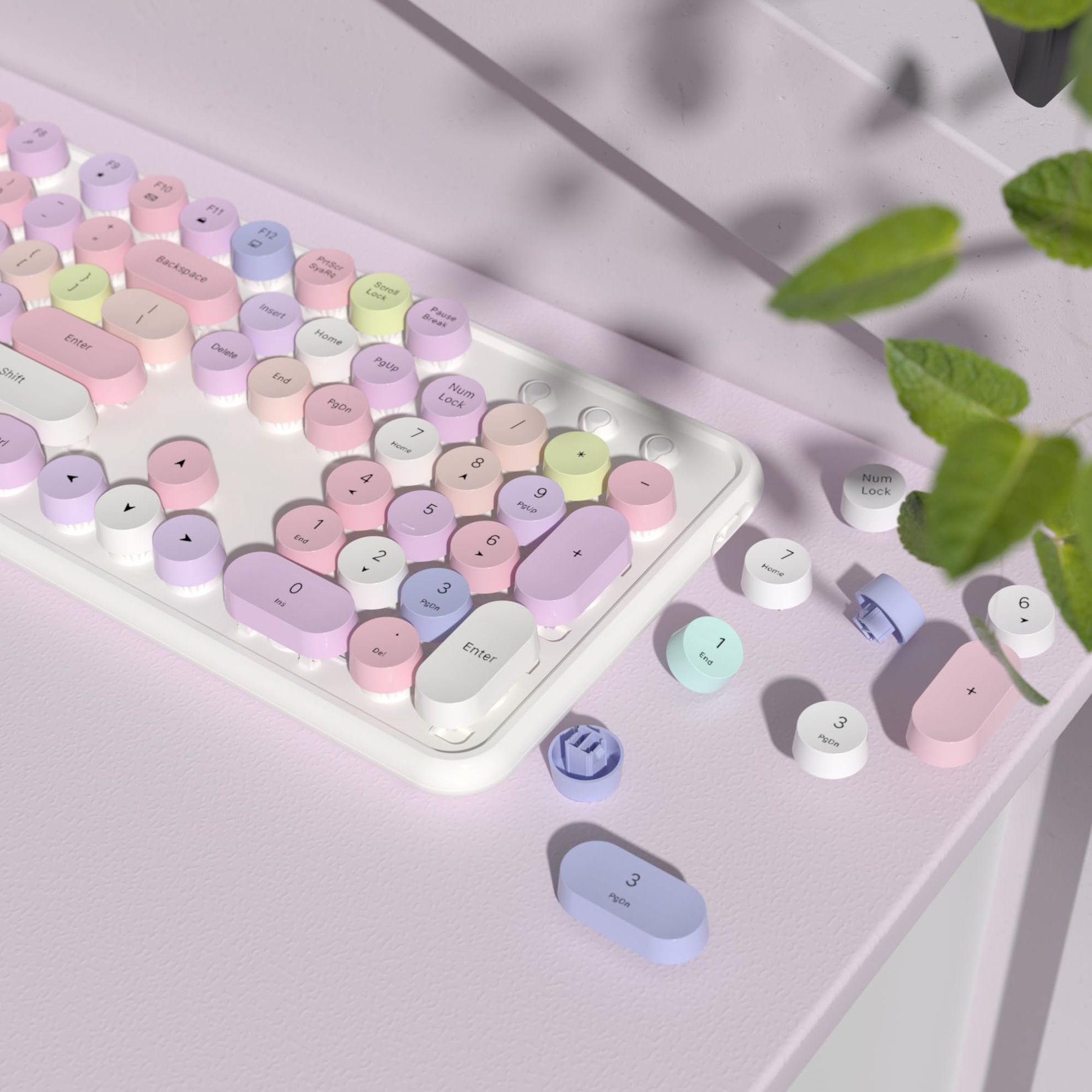 GetUSCart- Wireless Computer Keyboard and Mouse Combo, COVEVA Colorful ...
