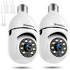 Picture of Noonkey 2K/3MP Light Bulb Security Camera 2 Pieces Alexa Light Bulb E27 Home WiFi Security Cameras with Automatic Human Tracking,Motion Zones Detection Alarm,Color Night Vision,Wireless 360° Pan/Tilt
