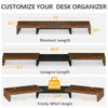 Picture of TAVR Dual Monitor Stand Riser, Computer Monitor Stands for 2 Monitors, Extra Long Multifunctional Desktop Organizer Riser for Computer, Laptop, PC, Printer, TV, Max 48.2" Length, Rustic Brown