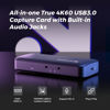 Picture of NearStream 4K HDMI Capture Card, USB 3.0 Video Capture Card for Streaming, Recording in 1080P 60FPS with Ultra-Low Latency, Compatible with PS4/PS5/Switch in OBS, YouTube, Works with PC/Mac (CCD10)