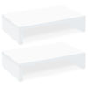 Picture of TEAMIX White Monitor Stand Riser-2 Pack,Wood 2 Tier Adjustable Dual Monitor Riser for 2 Monitors/Laptop/PC Computer Stand for Desk