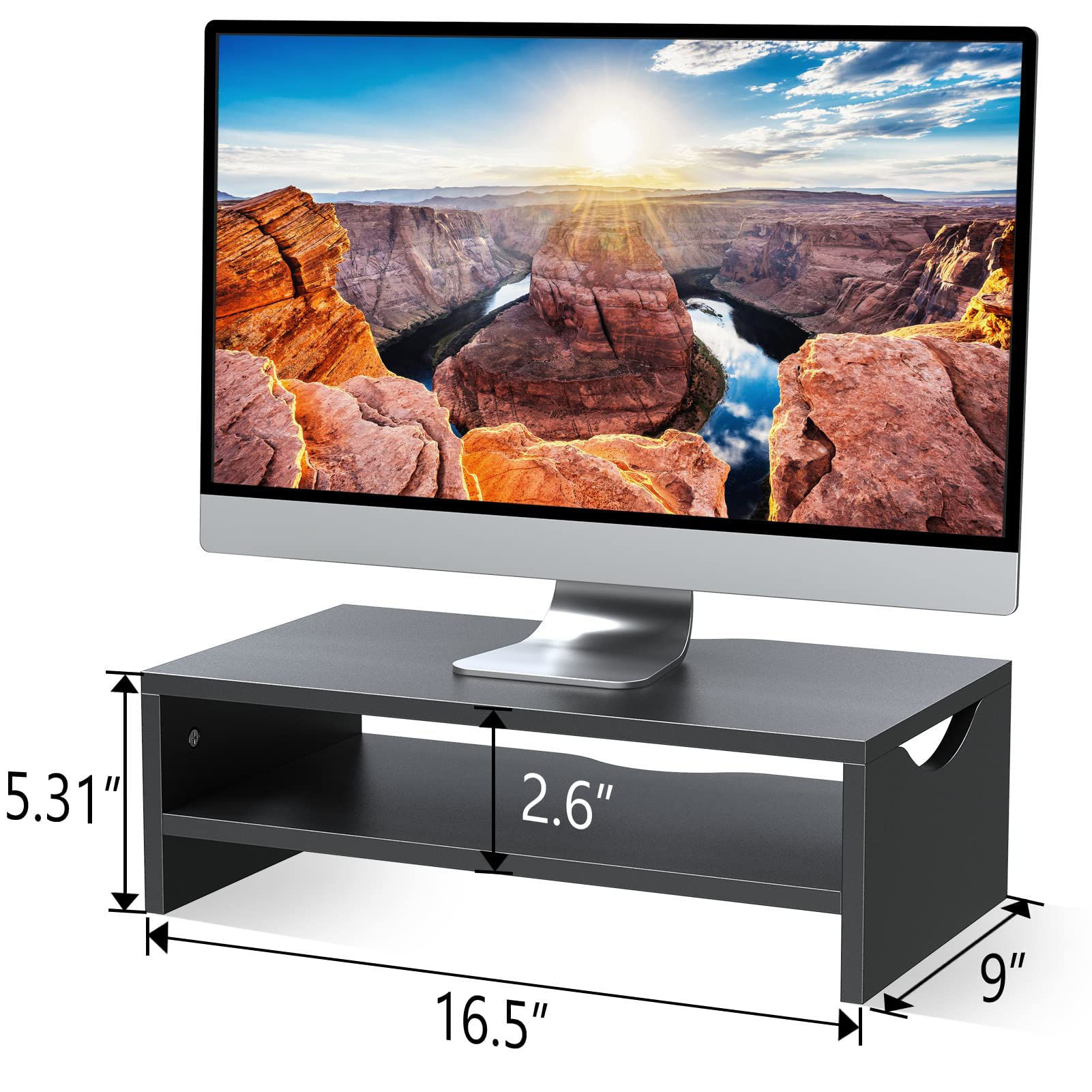 GetUSCart- Zimilar Monitor Stand Riser, 2 Tiers Laptop Computer Monitor ...