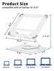 Picture of ALASHI Laptop Stand for Desk with 360° Rotating Base, Multi-Angle Adjustable Laptop Stands, Foldable Laptop Riser Compatible with 10 to 15.6 Inches PC Computer, White