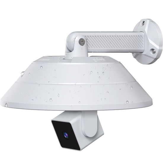 Picture of Gcioii Wall Mount and Weatherproof Protective Cover for WYZE Cam Pan V3/V2/V1, Blink Mini Pan-Tilt, Eufy Cam E220, Kasa Indoor Pan and Tapo C200 (1 Pack White，Camera not Included)