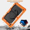 Picture of Timecity Case for iPad 9th/ 8th/ 7th Generation 10.2 inch (Case for iPad 9/8/ 7 Gen): with Strong Protection, Screen Protector, Hand/Shoulder Strap, Rotating Stand, Pencil Holder - Orange