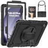 Picture of SEYMAC Case for Samsung Galaxy Tab A9+/ A9 Plus Case 11" 2023 (SM-X210/X216/X218), Heavy Duty Shockproof Protective Case with Screen Protector, Rotating Stand and Hand/Shoulder Strap, Black
