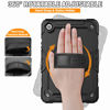 Picture of SEYMAC Case for Samsung Galaxy Tab A9+/ A9 Plus Case 11" 2023 (SM-X210/X216/X218), Heavy Duty Shockproof Protective Case with Screen Protector, Rotating Stand and Hand/Shoulder Strap, Black