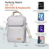 Picture of Kailaien 10-13 Inch Tablet Sleeve Bag, Ipad Bag for 13 In/11 In New iPad Pro M4 & 13 In Air M2 2024,iPad Pro 12.9 M2&M1,Ipad 10.9,Galaxy Tab S8+/S9+ 12.4,With removable shoulder strap(Silver)