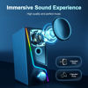 Picture of Computer Speakers, PC Speakers with 6 Lighting Modes, USB Powered Computer Speakers for Desktop Monitor with 2 Bass-Boost Ports, 2 Speaker Units, and 3.5mm Aux-in Cable for PC, Laptop, Tablet, Phone