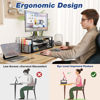 Picture of OPNICE Desk Organizers and Accessories, 2-Tier Computer Monitor Stand for Desk Organizer with Drawer and 2 Pen Holders, Office Desk Accessories Workspace Desktop Organizers for Office Supplies, Black