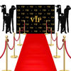 Picture of Timtin 6.5 x 5 ft VIP Photography Backdrop Red Carpet Backdrop Film Movie Banner Paparazzi Props Party Accessory and Runner Red Carpet Runner 2.6 x 15 ft with Carpet Tape for Theme Party Decorations