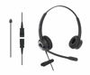 Picture of Office Phone Headset HD Voice for Aastra Avaya Allworx AltiGen Digium IPitomy Telephones, RJ9 & 3.5mm Adapter Cable (Binaural)