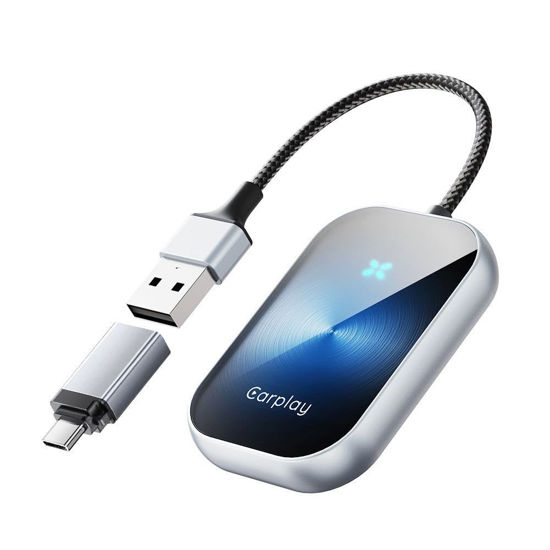 Picture of Qobayleo Wireless Carplay Adapter, Converts Wired to Wireless Carplay Dongle Compatible with iPhone and Android,Plug & Play Carplay Fit for Cars from 2017
