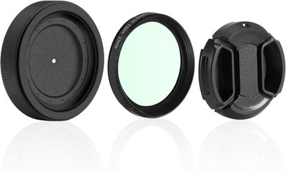 Picture of Adjustable Iris Aperture Diaphragm M30 to M37 Iris Aperture Diaphragm Adapter Optical Diaphragm 1.5-26mm Lens Module Adapter Ring PVS-14 PSV14 Optics (Filter Protector Cover Set 1)