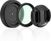 Picture of Adjustable Iris Aperture Diaphragm M30 to M37 Iris Aperture Diaphragm Adapter Optical Diaphragm 1.5-26mm Lens Module Adapter Ring PVS-14 PSV14 Optics (Filter Protector Cover Set 1)