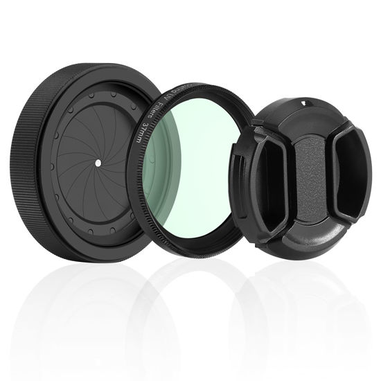 Picture of Adjustable Iris Aperture Diaphragm M30 to M37 Iris Aperture Diaphragm Adapter Optical Diaphragm 1.5-26mm Lens Module Adapter Ring PVS-14 PSV14 Optics (Filter Protector Cover Set)